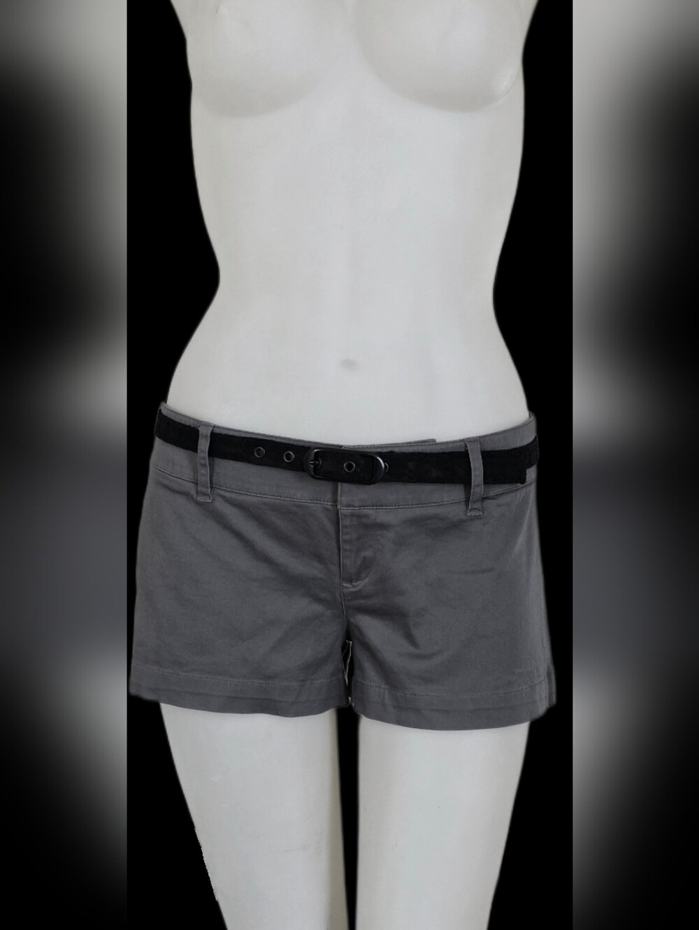 G by Guess Gray Low Rise Stretch Shorts 26